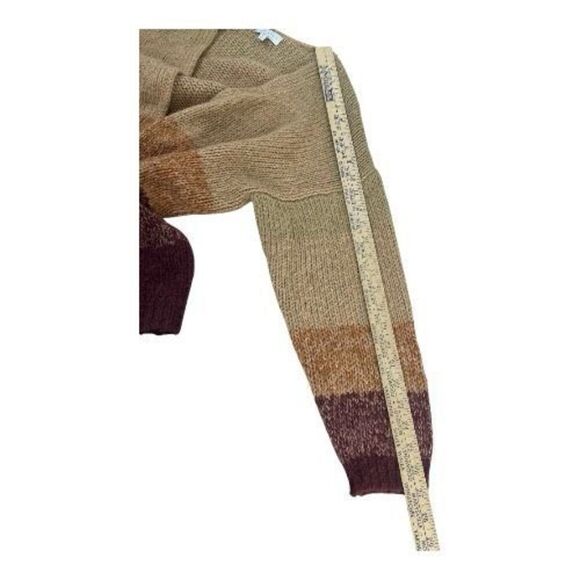 Lucky Brand Brown Ombre Dye Oversize Open Cardigan In Rust Wool Blend Size M - Picture 9 of 15